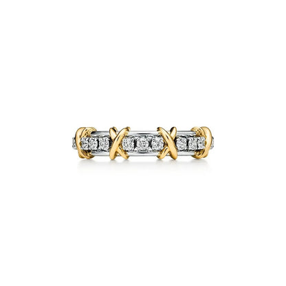 Luxury Two-Tone Zirconia Ring