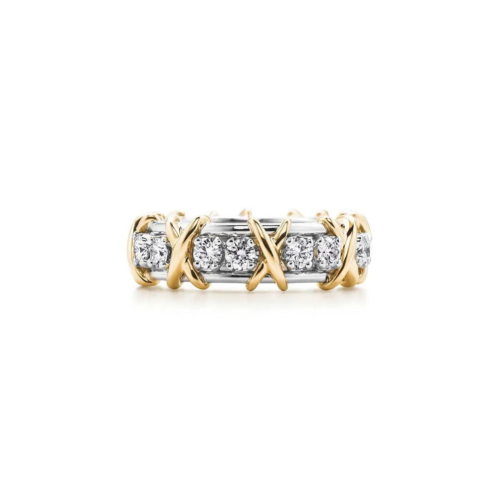 Luxury Two-Tone Zirconia Ring