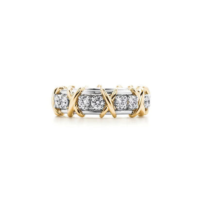 Luxury Two-Tone Zirconia Ring