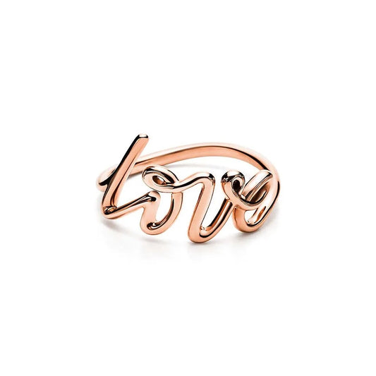Luxury Rose Gold Love Ring
