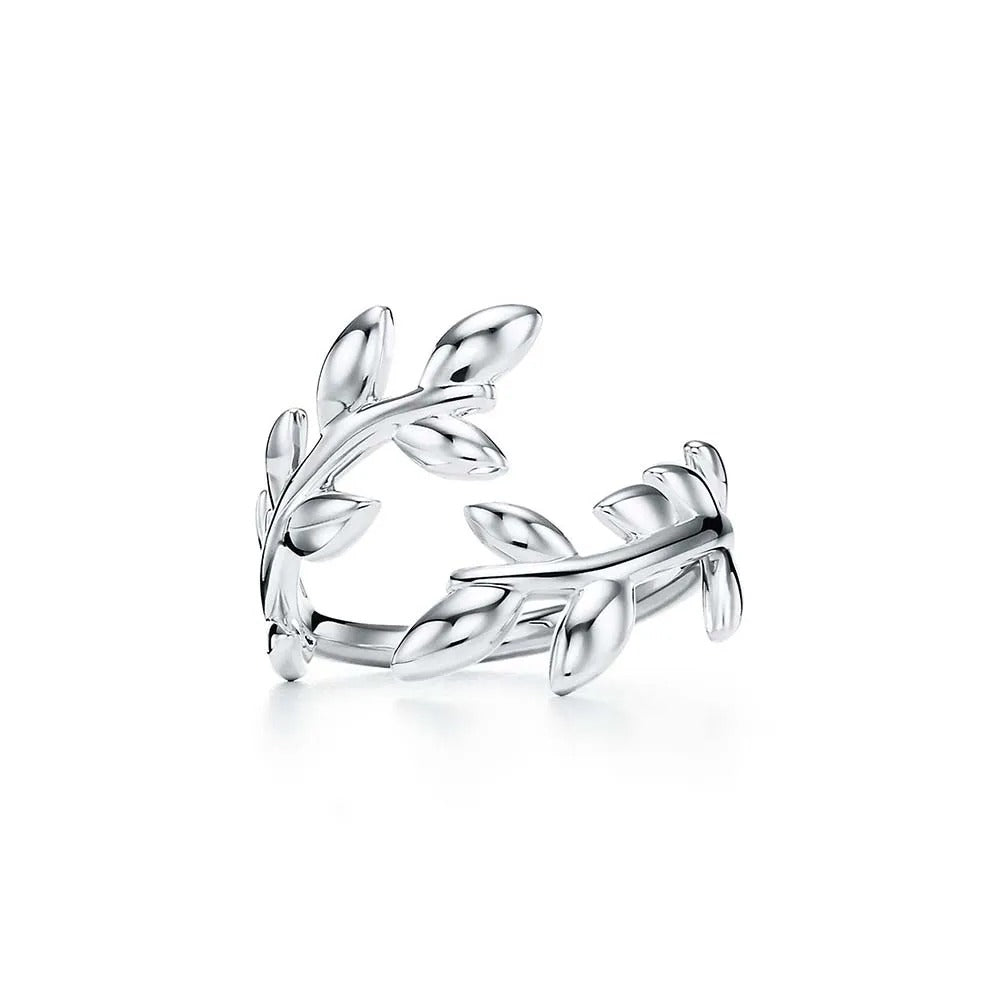 Luxury Silver Leaf Ring