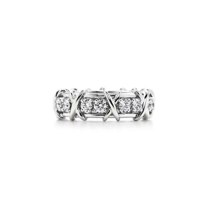 Luxury Two-Tone Zirconia Ring