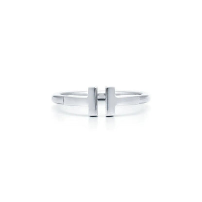 Luxury Silver Zirconia T Ring