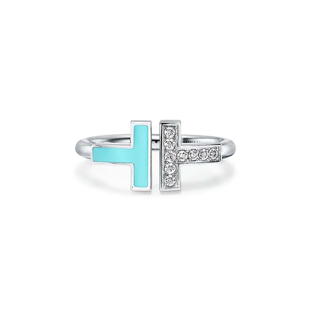 Luxury Silver Zirconia T Ring