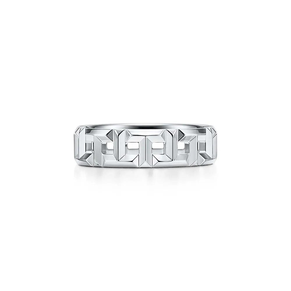 Luxury Rose Gold Geometric Ring