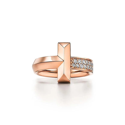 Luxury Silver Zirconia T Ring