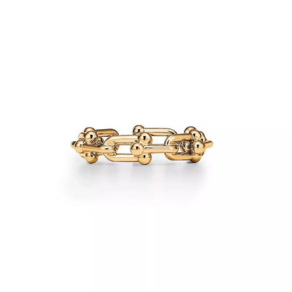 Luxury Rose Gold Geometric Ring