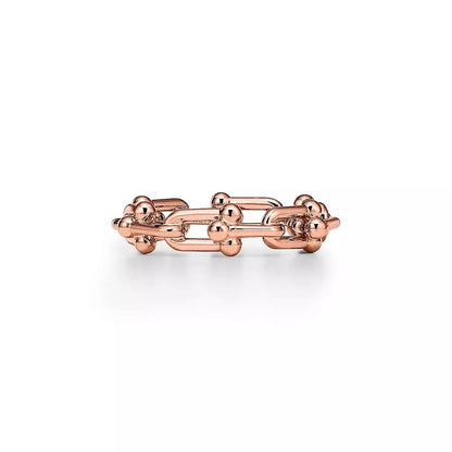Luxury Gold Zirconia Link Ring