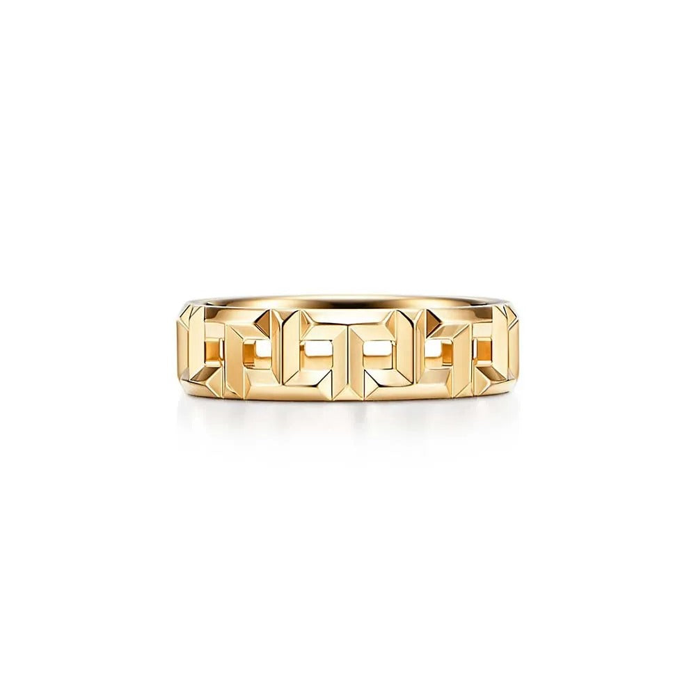 Luxury Rose Gold Geometric Ring