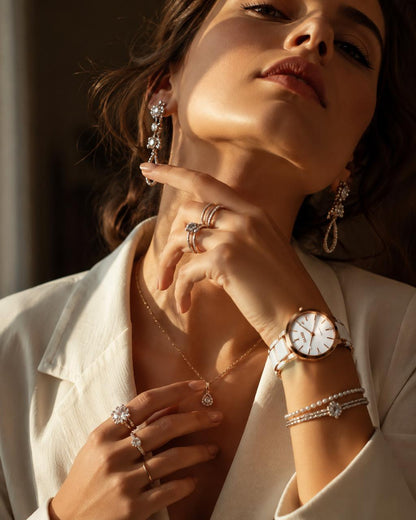 Luxury Rose Gold Ceramic Watch