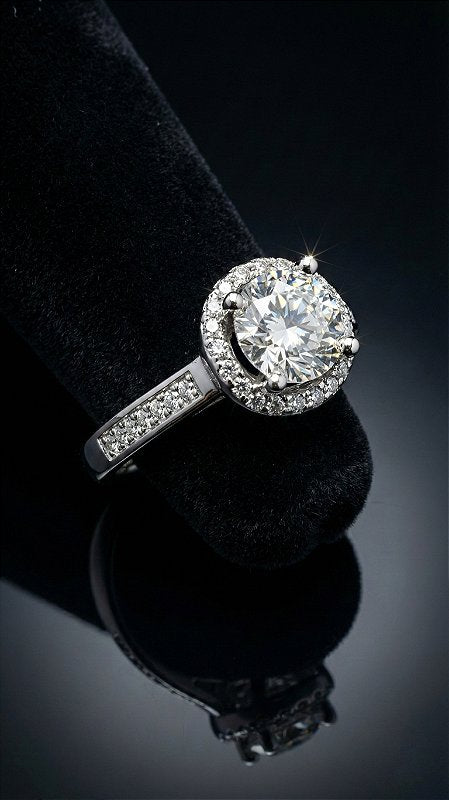 Anel Coração Cravejado Moissanite Prata 925 Ajustável