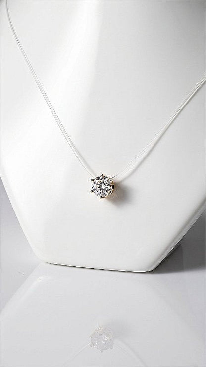 Gold Sphere Floating Necklace