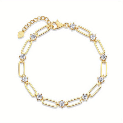 Celestia | Moissanite Link Bracelet
