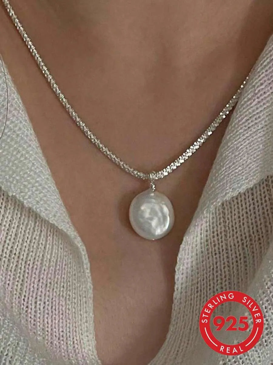 Elegant 925 Silver Heart Necklace