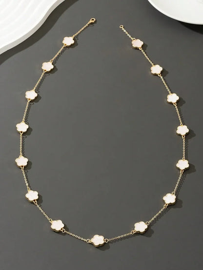 Elegant Gold Clover Necklace