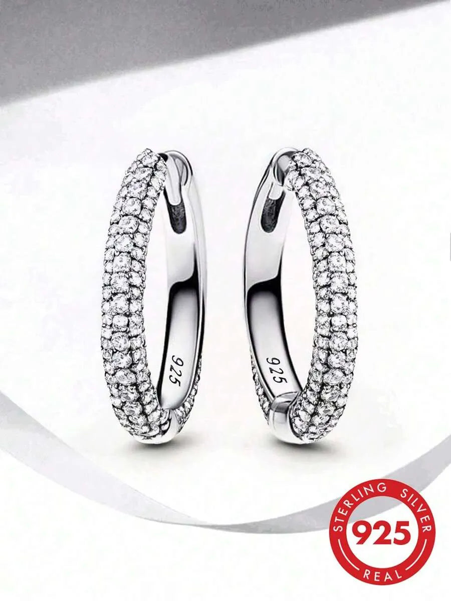 Elegant 925 Silver Infinity Earrings