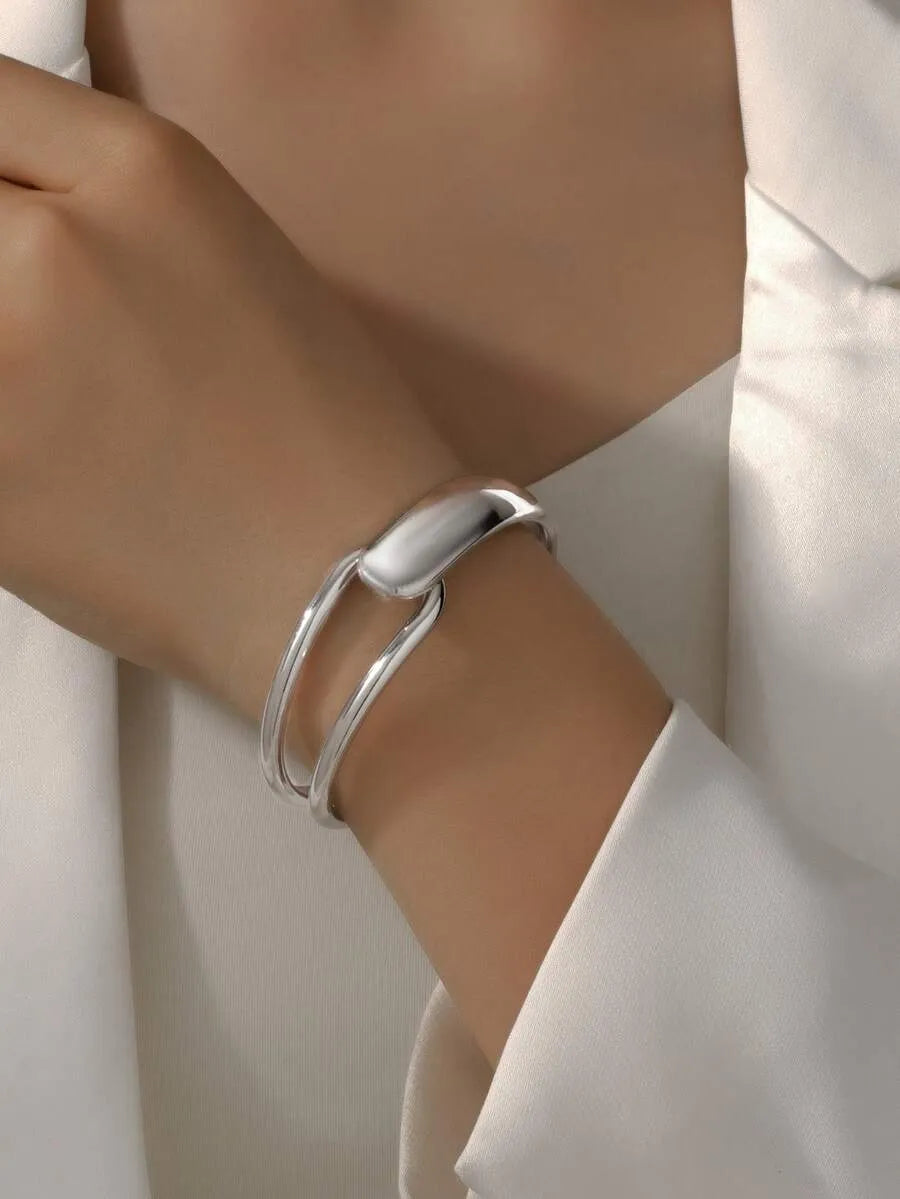 Elegant Silver Cuff Bracelet