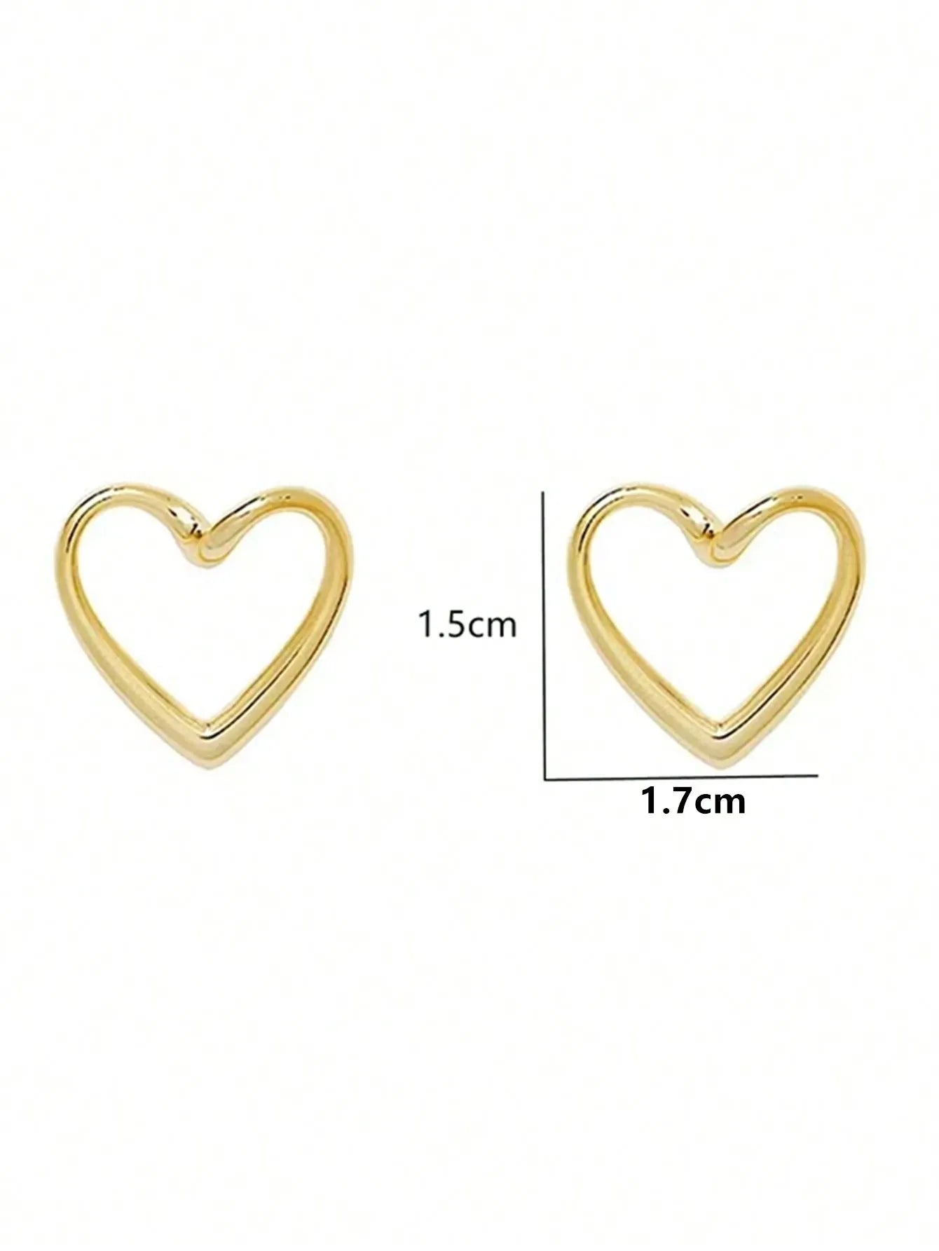 Elegant Gold Heart Earrings