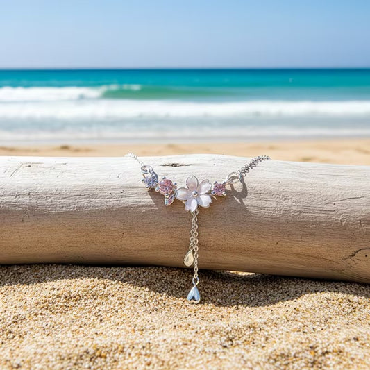 Luxury 925 Silver Sakura Necklace
