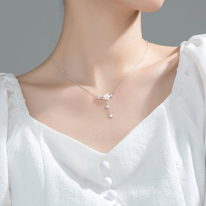 Luxury S925 Shell Flower Tassel Necklace