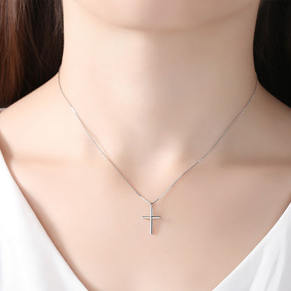 Luxury S925 Silver Cross Necklace