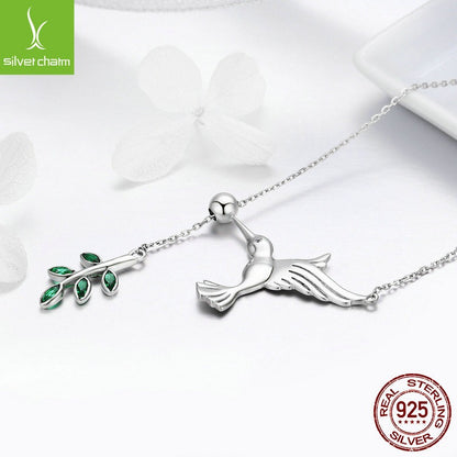 Luxury S925 Silver Hummingbird Necklace