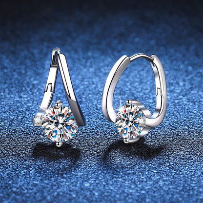 Luxury S925 Moissanite Hoop Earrings
