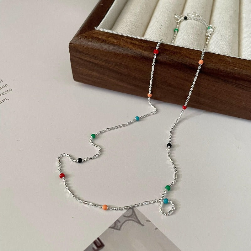 Luxury S925 Rainbow Bead Necklace
