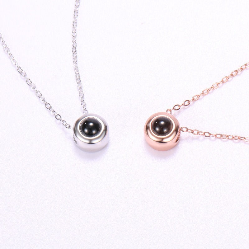 Luxury S925 Rose Gold Projection Necklace
