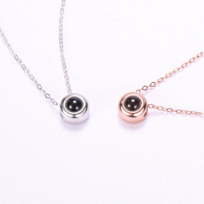 Luxury S925 Rose Gold Projection Necklace