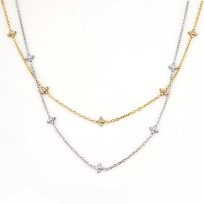 Luxury S925 Clover Zirconia Necklace