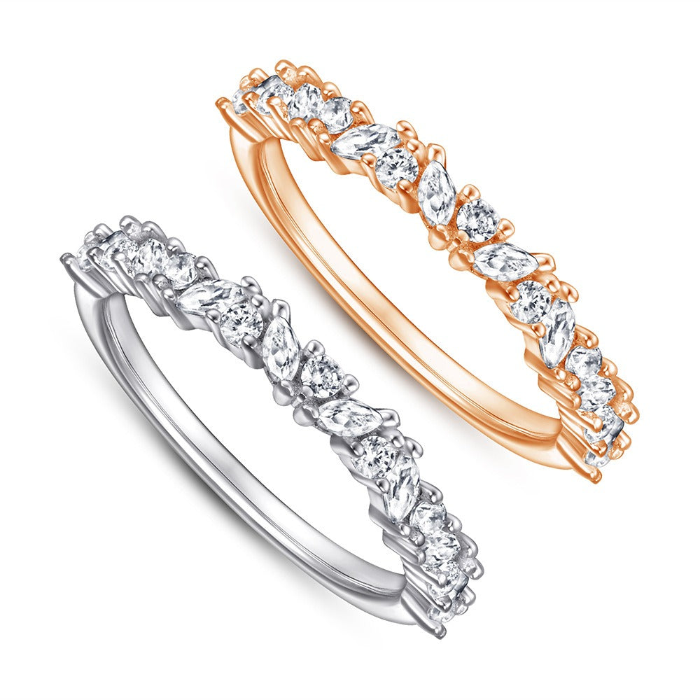 Luxury S925 Zirconia Flower Ring