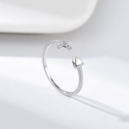 Luxury S925 Hummingbird Leaf Ring