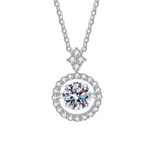 Luxury S925 Moissanite Halo Necklace