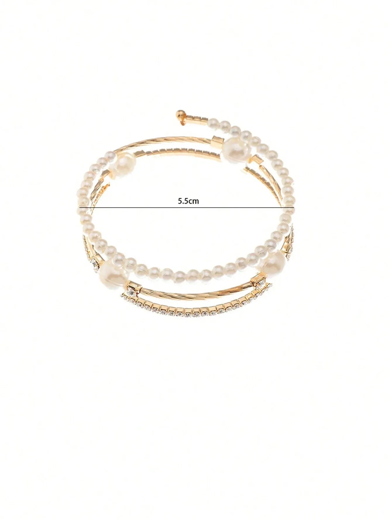 Elegant Gold Pearl Bracelet