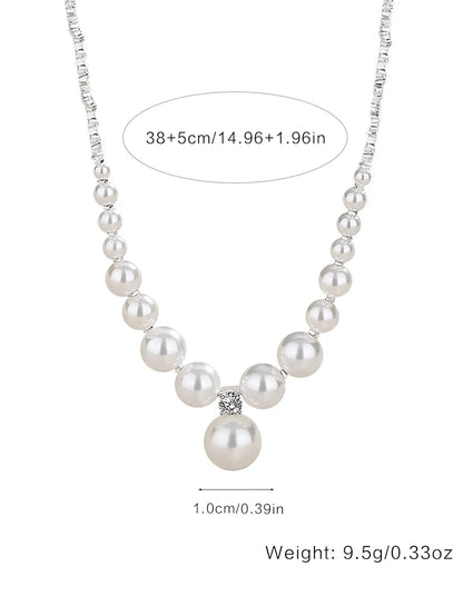 Elegant 925 Silver Pearl Necklace