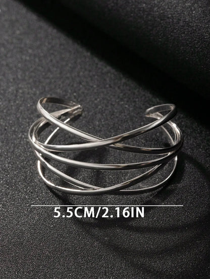 Elegant Open Wave Bracelet