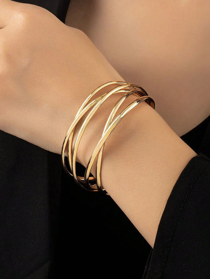 Elegant Open Wave Bracelet
