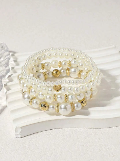 Elegant Gold Pearl Bracelet