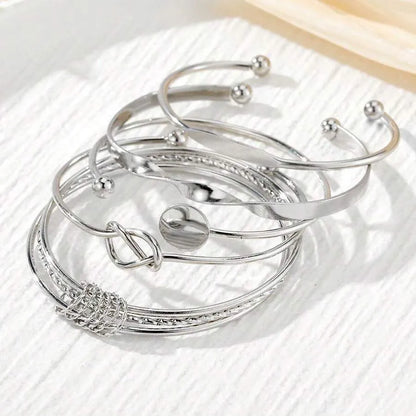 Elegant Gold Cuff Bracelet Set