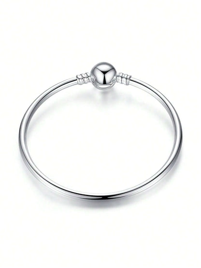 Elegant 925 Silver Heart Bracelet