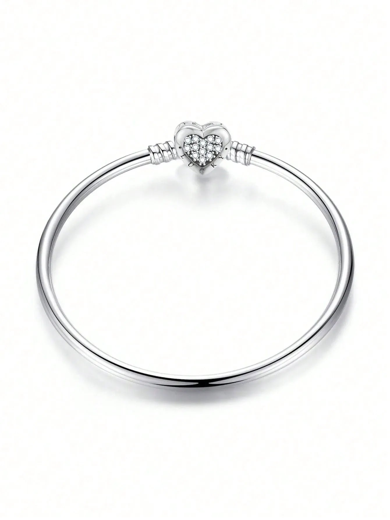 Elegant 925 Silver Heart Bracelet