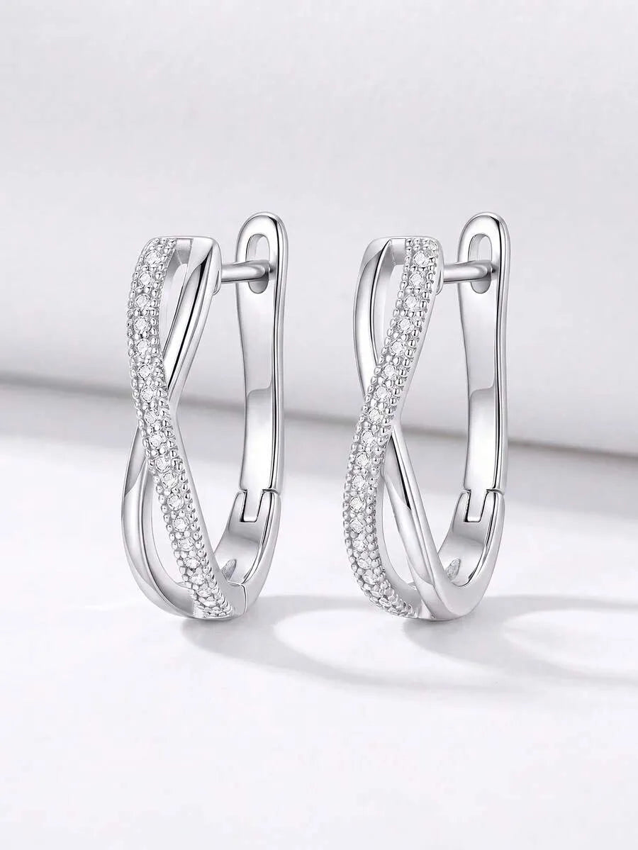 Elegant 925 Silver Infinity Earrings