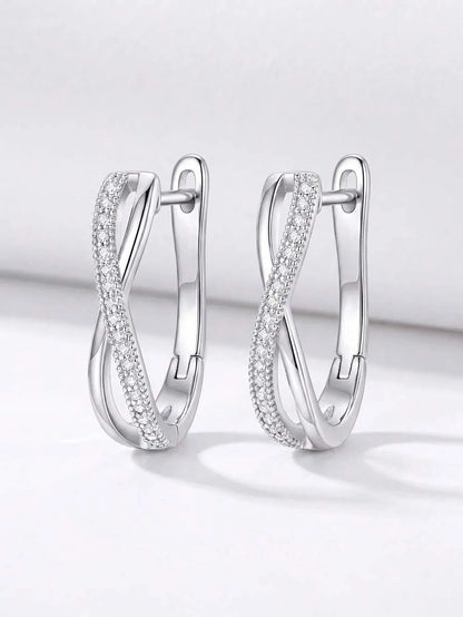 Elegant 925 Silver Infinity Earrings