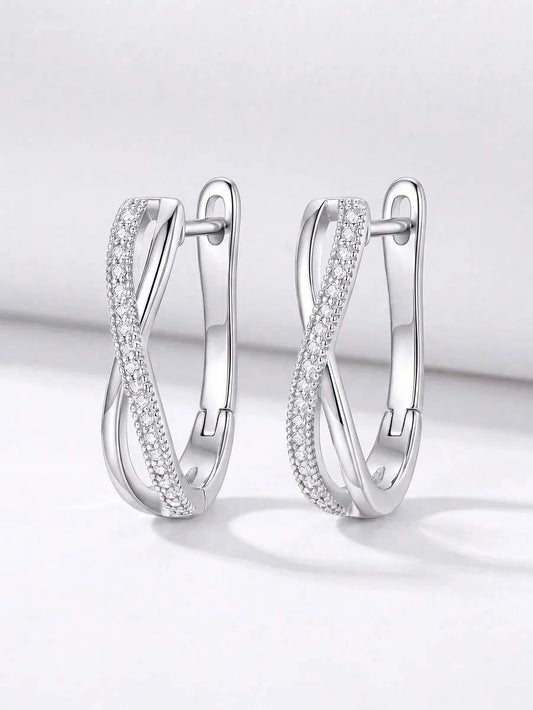 Elegant 925 Silver Infinity Earrings