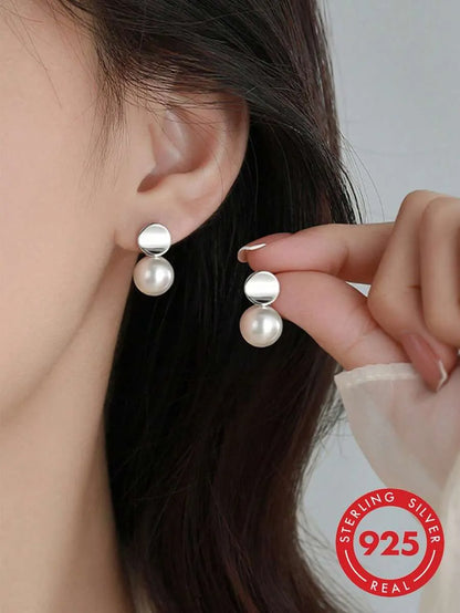 Elegant 925 Silver Sparkle Earrings