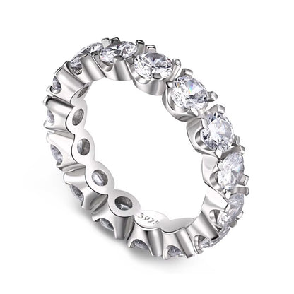 Luxury Silver Zirconia Eternity Ring