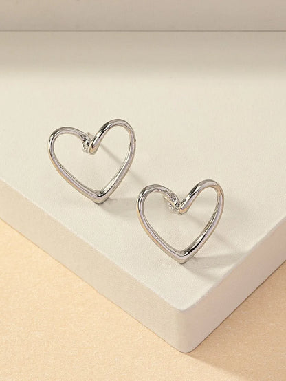 Elegant Gold Heart Earrings