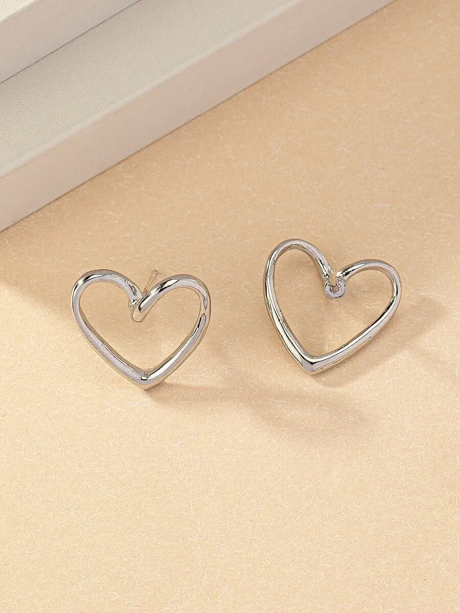 Elegant Gold Heart Earrings
