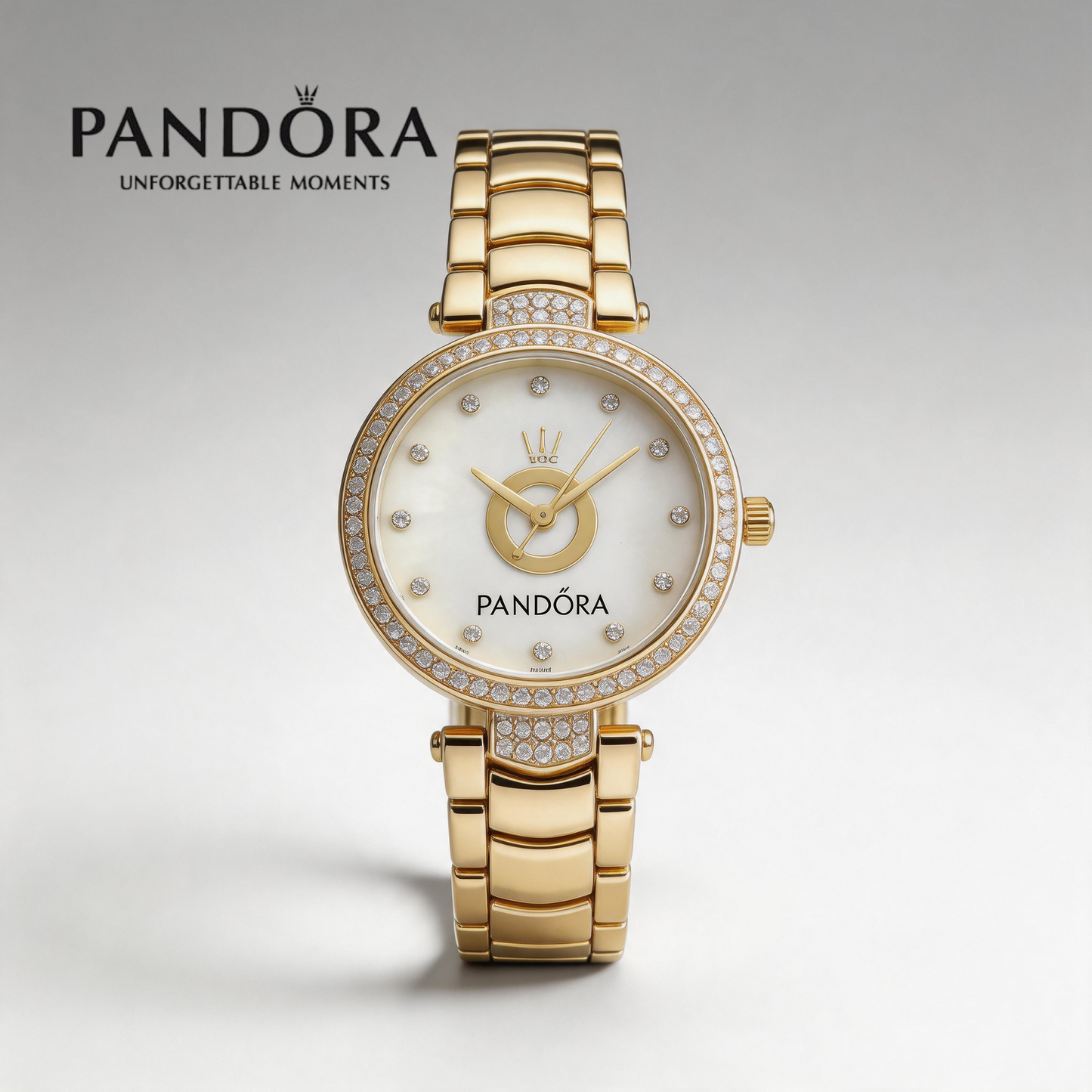 Luxury Gold Crystal Bracelet Watch